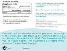 Load image into Gallery viewer, Quinton Isotonic-Marine Plasma (30 glass ampules) AKA QuintEssential .9 Optimum Mineralization Isotonic - EWOT
